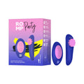 ROMP Party Panty Vibrator by Adult Toy Box, discreet pink vibrator designed for intimate use, shown inside a matching lace panty.