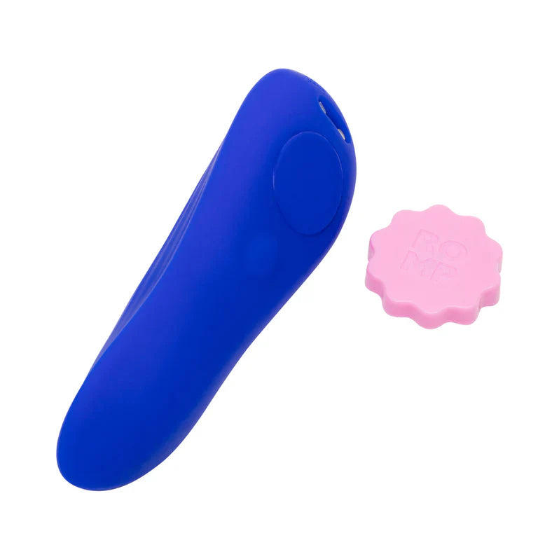 ROMP Party Panty Vibrator by Adult Toy Box, discreet pink vibrator designed for wearable pleasure and intimate moments.