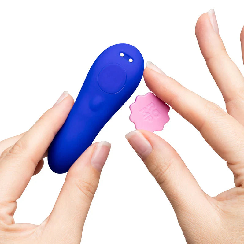Adult Toy Box ROMP Party Panty Vibrator, discreet vibrator designed for intimate pleasure, shown in a close-up image.