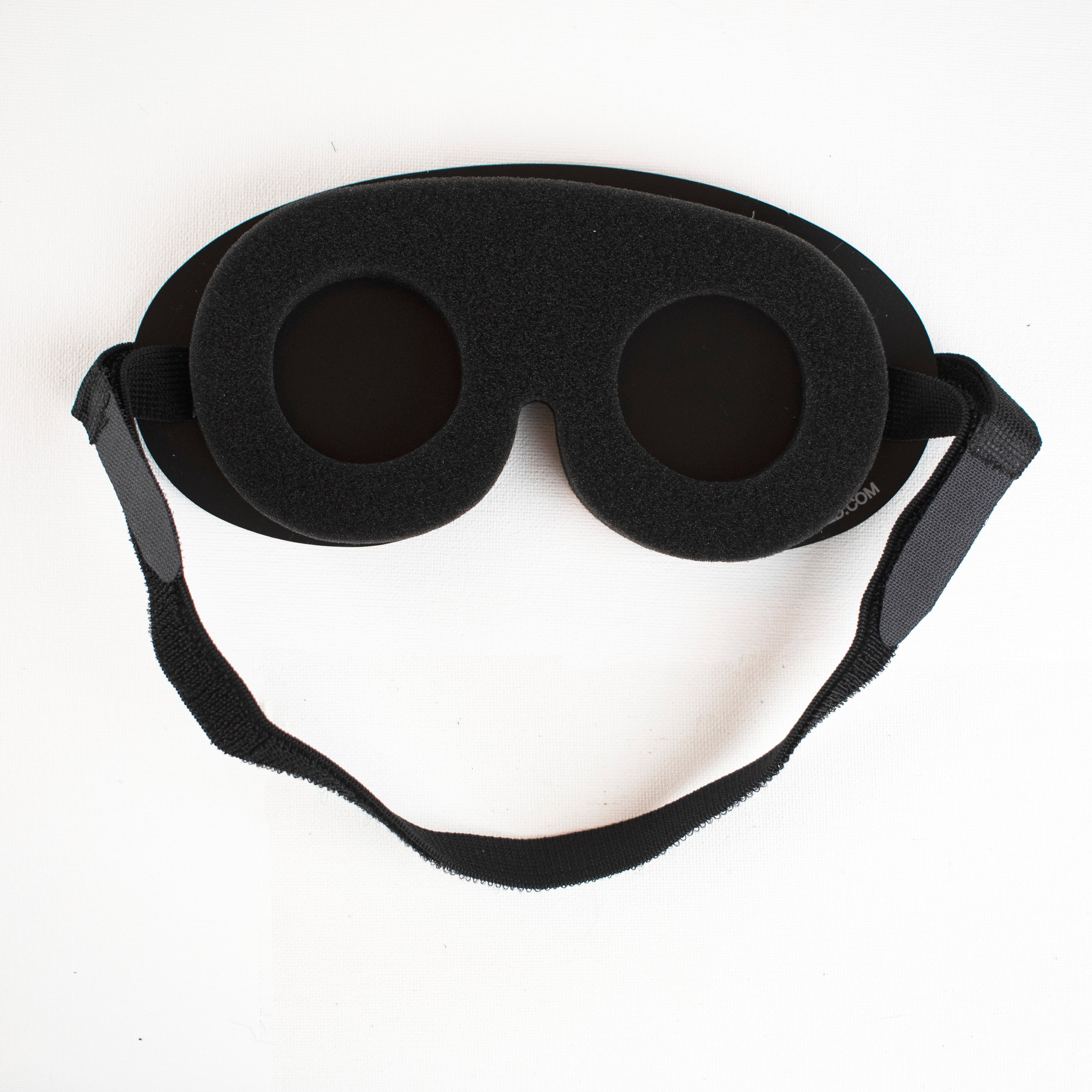 Black Mindfold sensory deprivation mask by Agreeable Agony, featuring a sleek blindfold design for kink and sensory play.