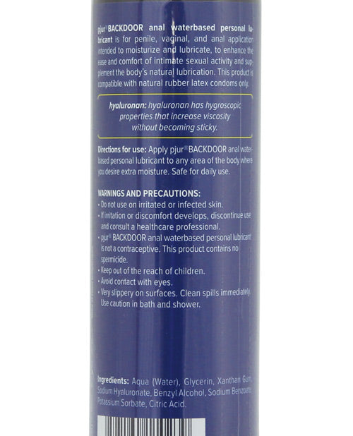 Pjur Back Door Anal Water Based Personal Lubricant - 100 ml Bottle - Entry Point