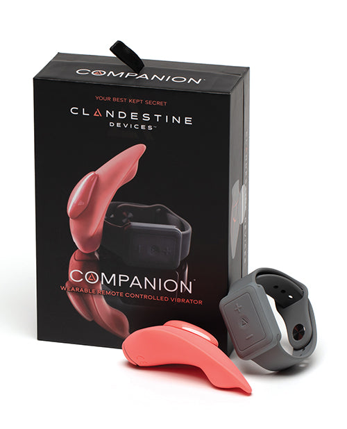 Coral Clandestine Devices Companion panty vibe with wearable remote, discreet stimulator for intimate pleasure.