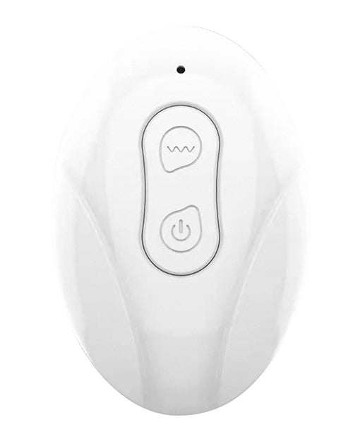 Insertable panty vibe by Not Just Sex Toys, Taupe stimulator designed for discreet pleasure, shown in a close-up image.