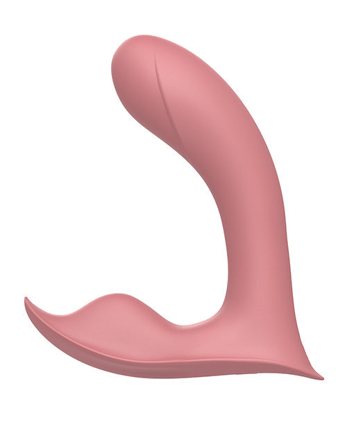 Taupe Luv Inc. Insertable Panty Vibe stimulator by Not Just Sex Toys, shown inside a panty for discreet pleasure.