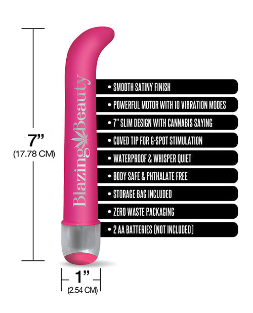 Buzzed 7" G-Spot Vibe  - Blazing Beauty Pink - Entry Point