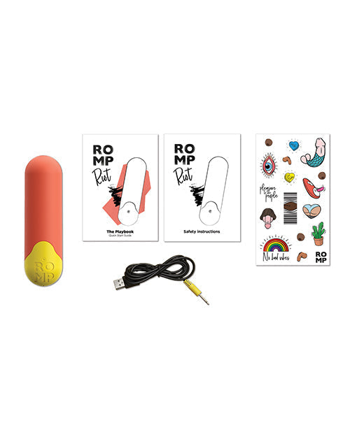 Romp Riot Bullet Vibrator | Orange Small Vibrator | Waterproof Clit Vibrator | Best Vibrator for Women - Entry Point