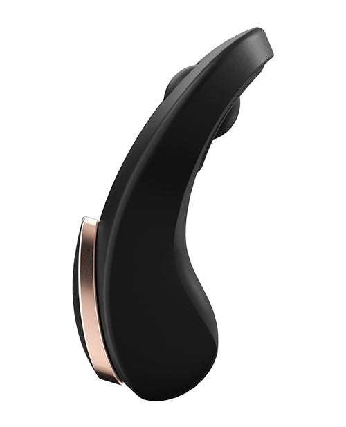 Black Satisfyer Little Secret Panty Vibrator stimulator from Not Just Sex Toys, shown in a discreet, compact design.