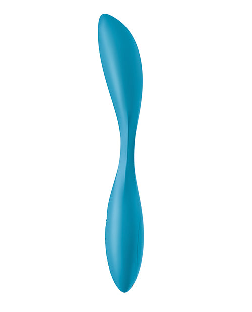 Satisfyer G Spot Vibrator and Flex 1 Rabbit Vibrator with petrol-colored clitoral stimulator, designed for women’s pleasure.