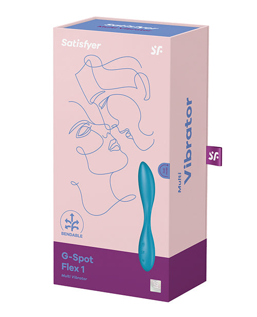 Satisfyer G Spot and clitoral vibrator by Not Just Sex Toys, pink rabbit design with flexible shaft and textured surface for pleasure.