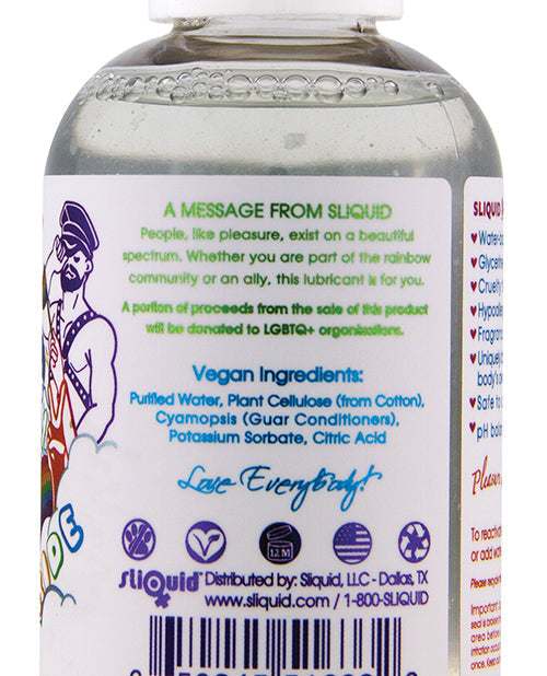 Sliquid Naturals Sparkle Pride Water Based Lube - 2 oz - Entry Point