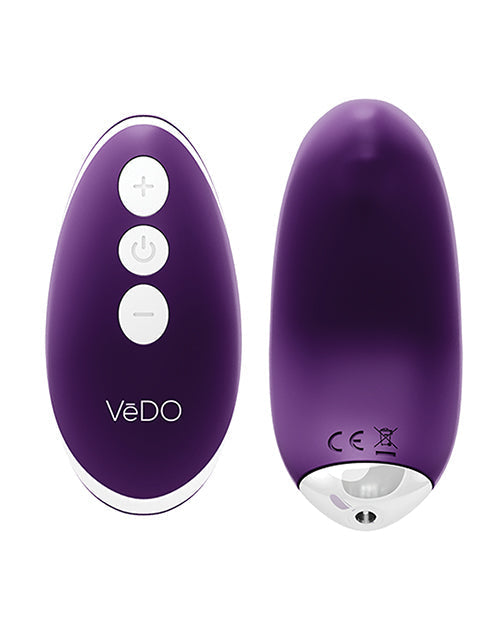 Rechargeable VeDO Niki Panty Vibe in deep purple, a discreet stimulator designed for intimate pleasure.