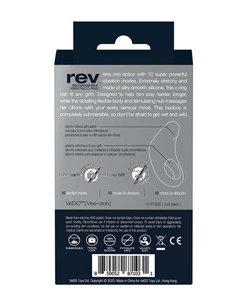 VeDO Rev Rechargeable C Ring - Black - Entry Point