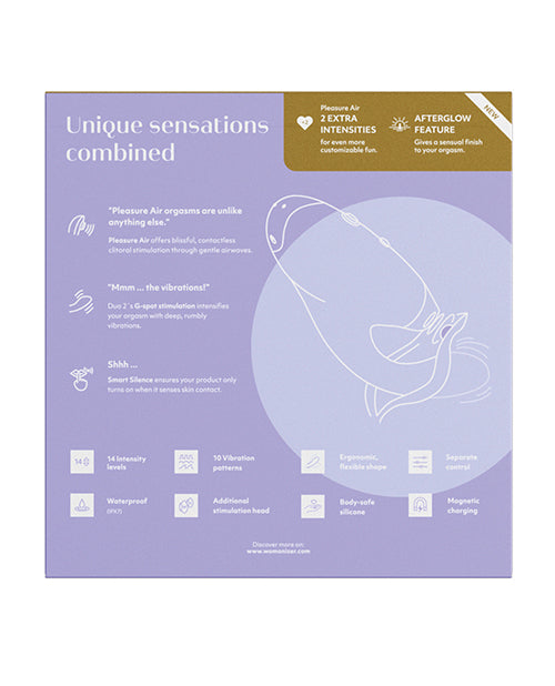 Womanizer Duo 2 Rabbit Vibrator | Lilac G Spot Vibrator | Waterproof 10X Clit Vibrator | Best Vibrator for Women - Entry Point