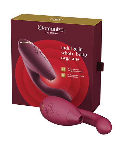 Womanizer Duo 2 Rabbit Vibrator | Bordeaux G Spot Vibrator | Waterproof 10X Clit Vibrator | Best Vibrator for Women - Entry Point