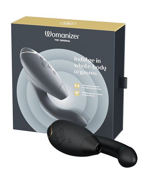 Womanizer Duo 2 Rabbit Vibrator | Black G Spot Vibrator | Waterproof Clit Sucking Vibrator | Best Vibrator for Women - Entry Point