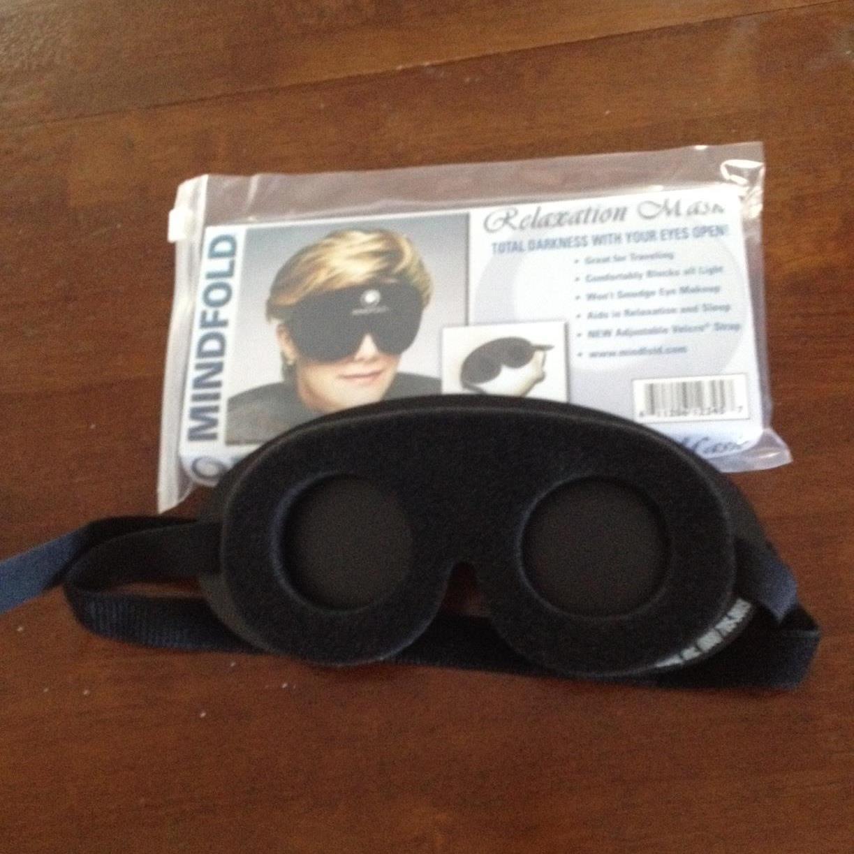 Agreeable Agony Mindfold sensory deprivation mask blindfold for kink and BDSM, featuring a sleek, comfortable design.